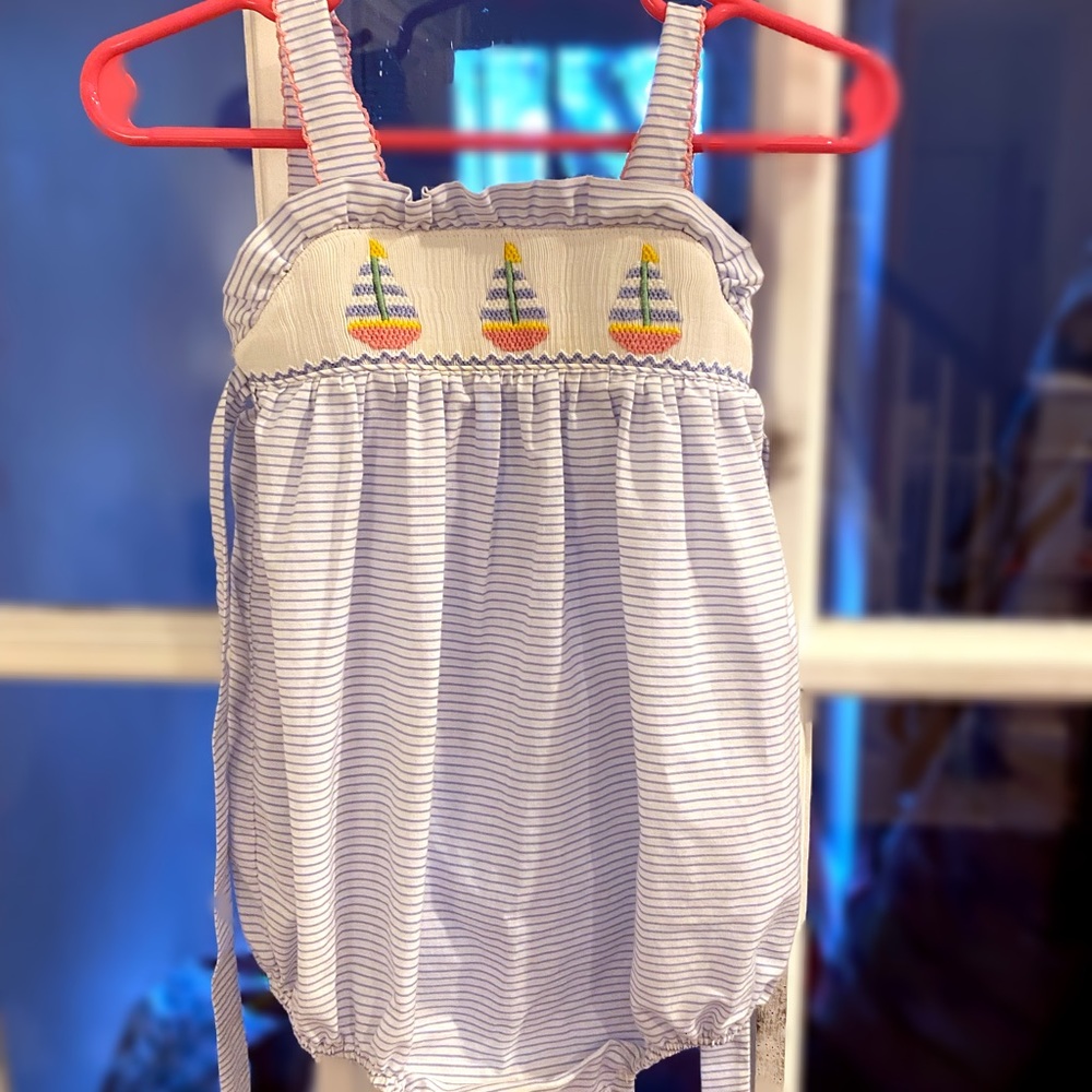 Petit Bebe Smocked Bubble